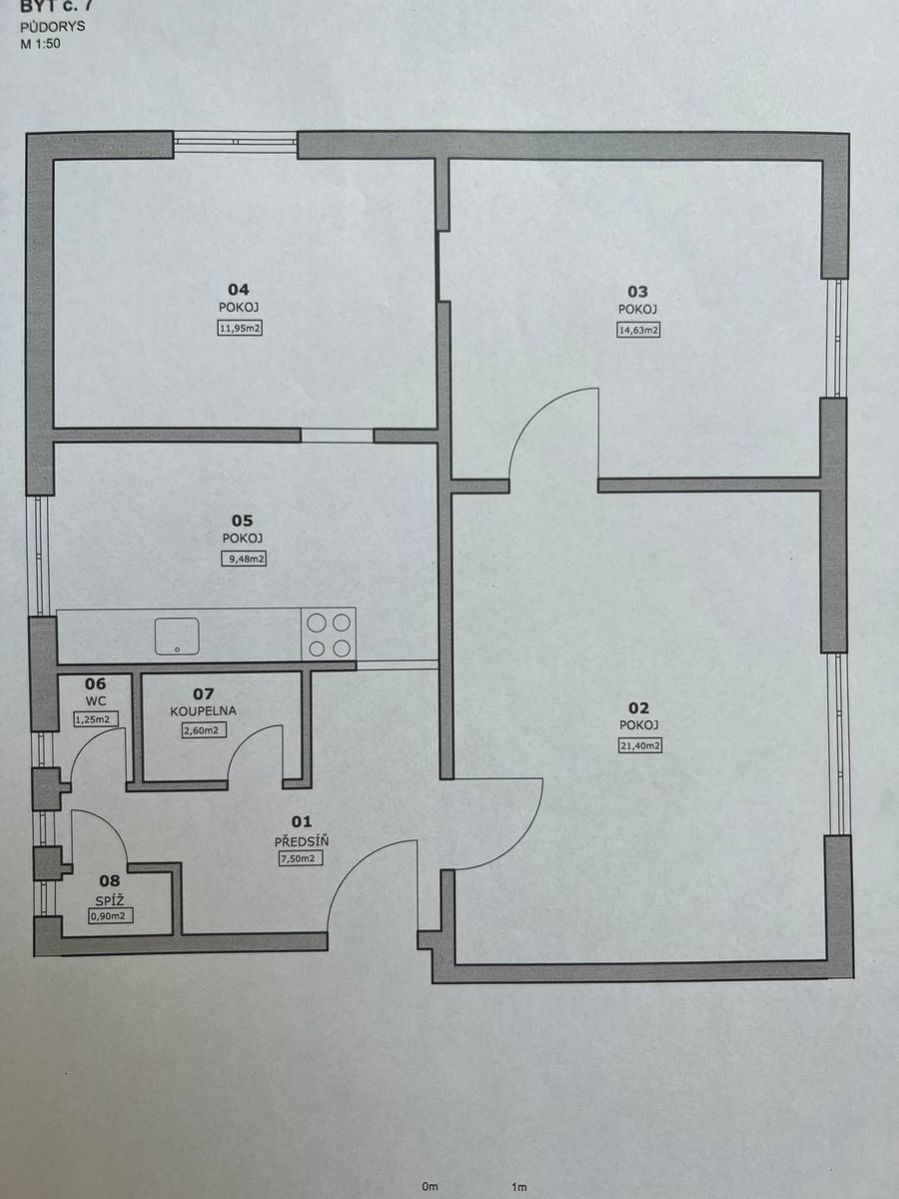 Družstevní byt 3+1, 76,41 m2, splacená anuita, klidné místo, velké množství zeleně, obrázek č. 2