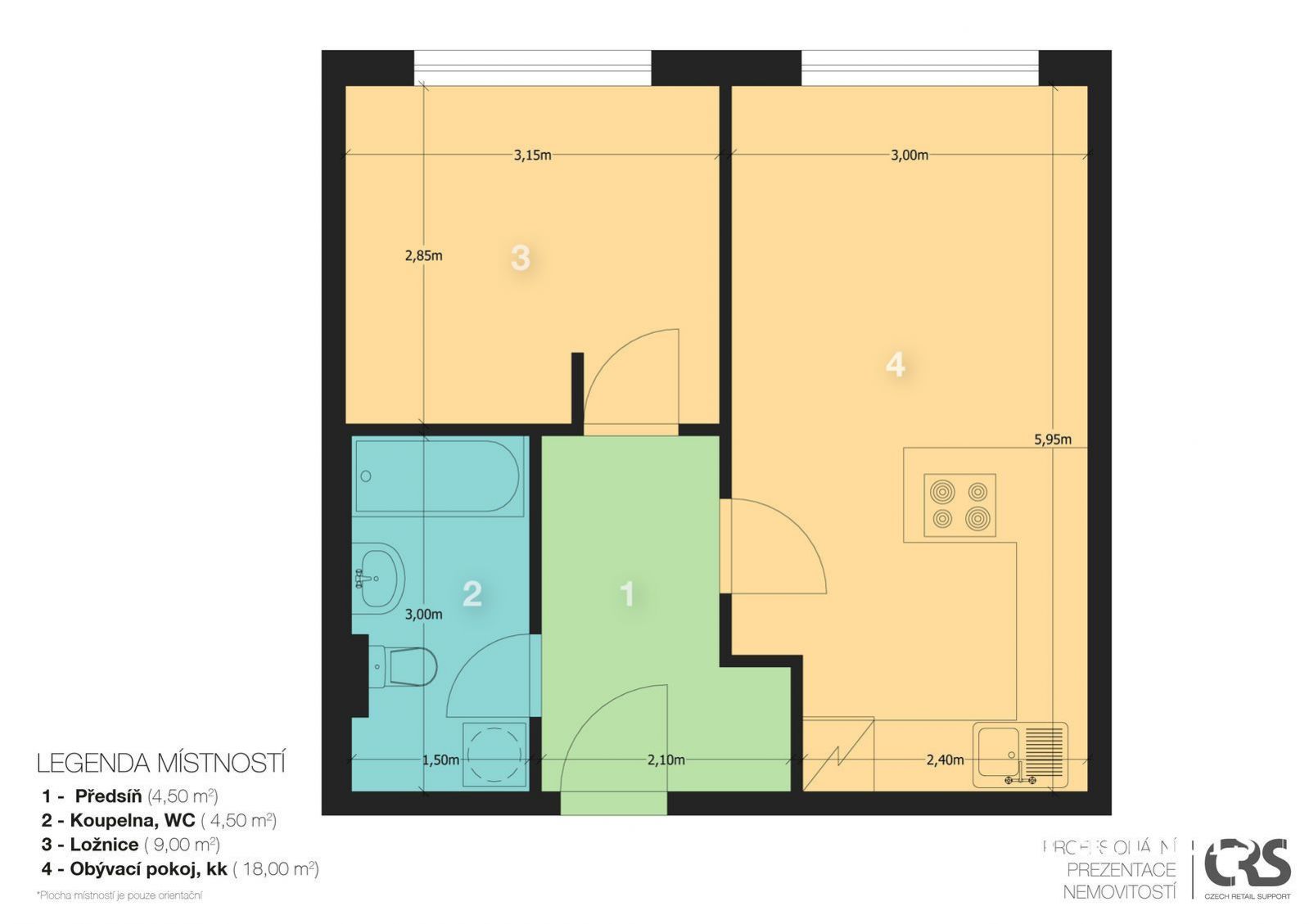 Prodej bytu 2+kk v klidné části Mnichova Hradiště, 36 m2, po kompletní rekonstrukci, obrázek č. 2