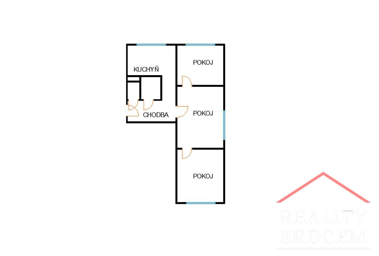 Pronájem bytu osob. vl. 3+1, 57 m2, Kpt. Jaroše, Orlová - Lutyně, obrázek č.15