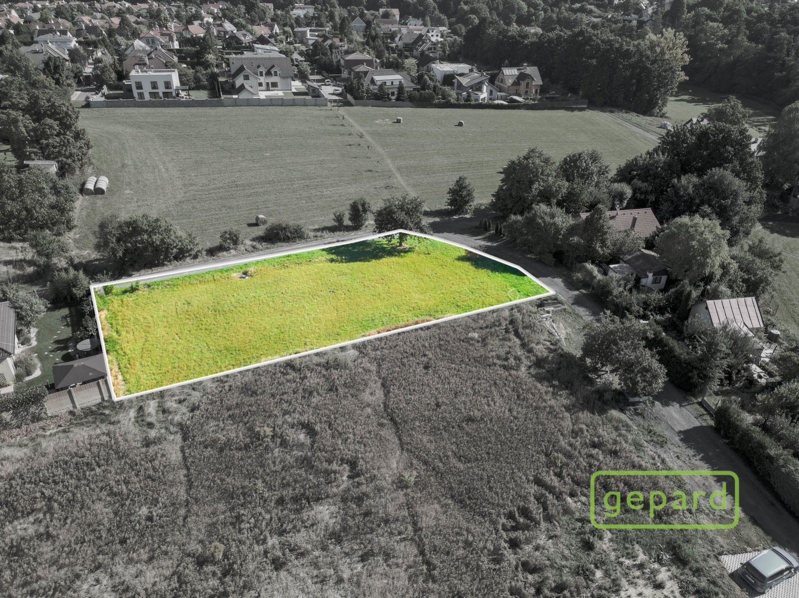 Prodej pozemku 957 m2, na výstavbu rodinného dvojdomu se stavebním povolením, Praha - Křeslice, obrázek č. 2