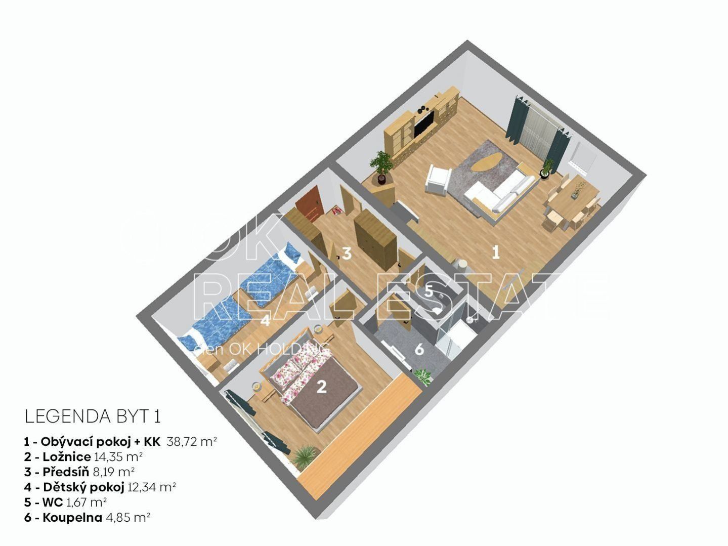Prodej bytu 3+kk 84, 44 m2 v developerském projektu Vranovský dvůr v obci Břasy, okr. Rokycany, obrázek č. 3