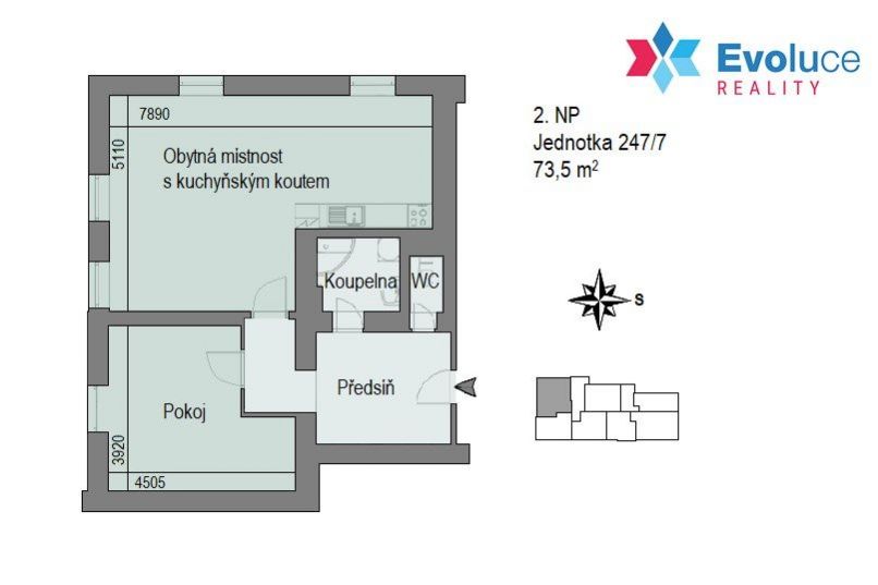 Prodej novostavby bytu 2+kk (3+kk) v Trutnově, obrázek č. 2