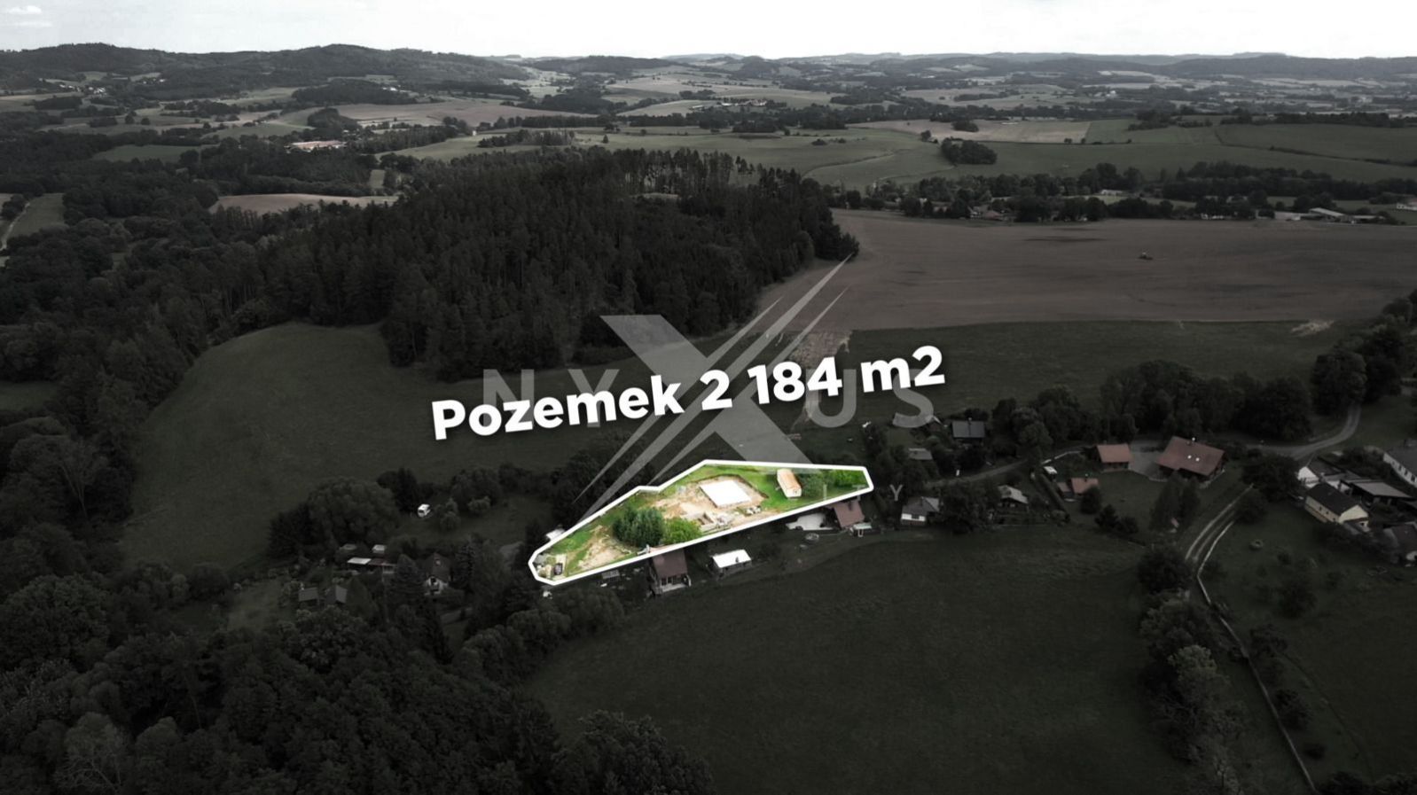 Prodej stavebního pozemku 2 184 m2 s projektem RD a platným SP, Jesenice - Boudy, okr. Příbram, obrázek č. 2