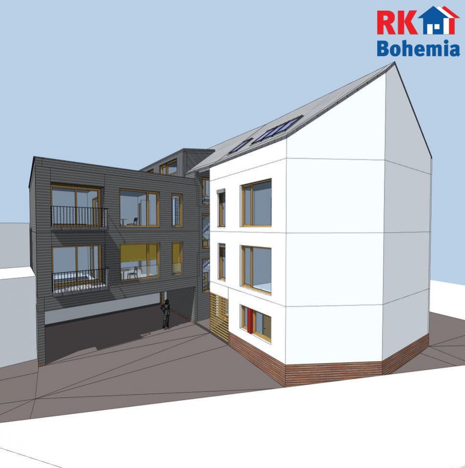 Projekt bytového domu s dalšími stavebními pozemky a novostavbou rodinného domu, obrázek č. 2