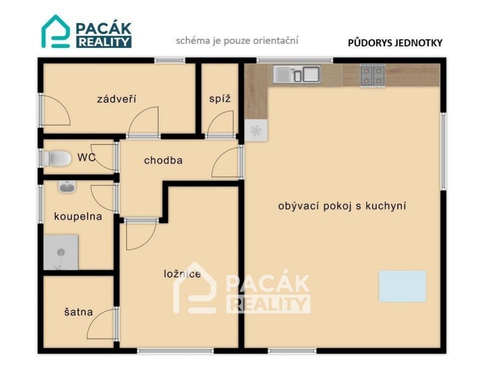 Prodej nového bytu 2+kk, ve Vícově, okres Prostějov, obrázek č. 3