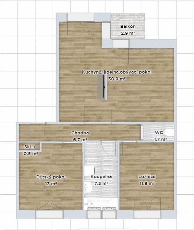 Prodej bytu 3+1, 82 m2 - Strachotice - Micmanice, obrázek č. 3