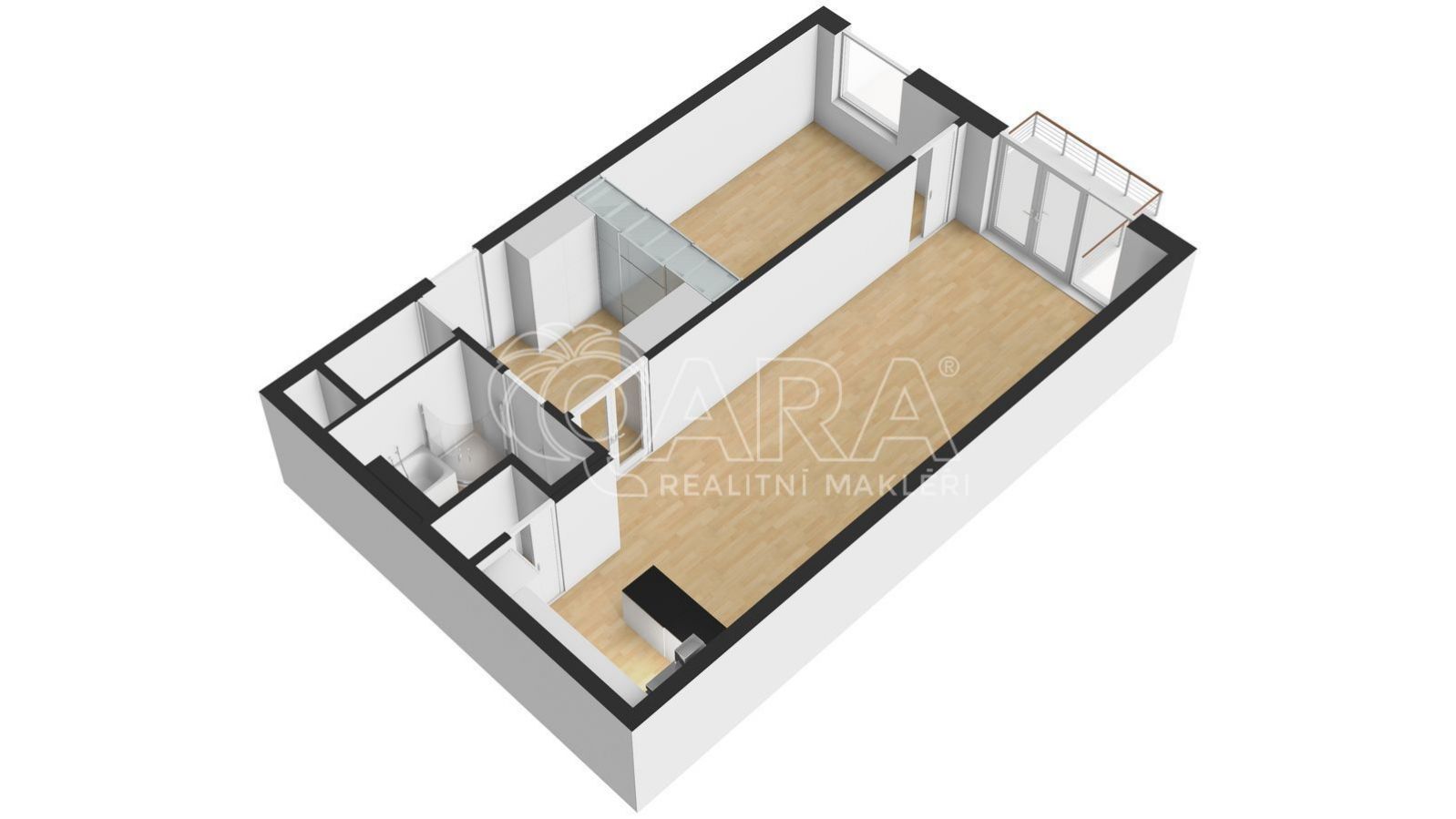 Světlý a prostorný byt 2+kk, 81m2, s terasou a garážovým stáním, obrázek č. 3