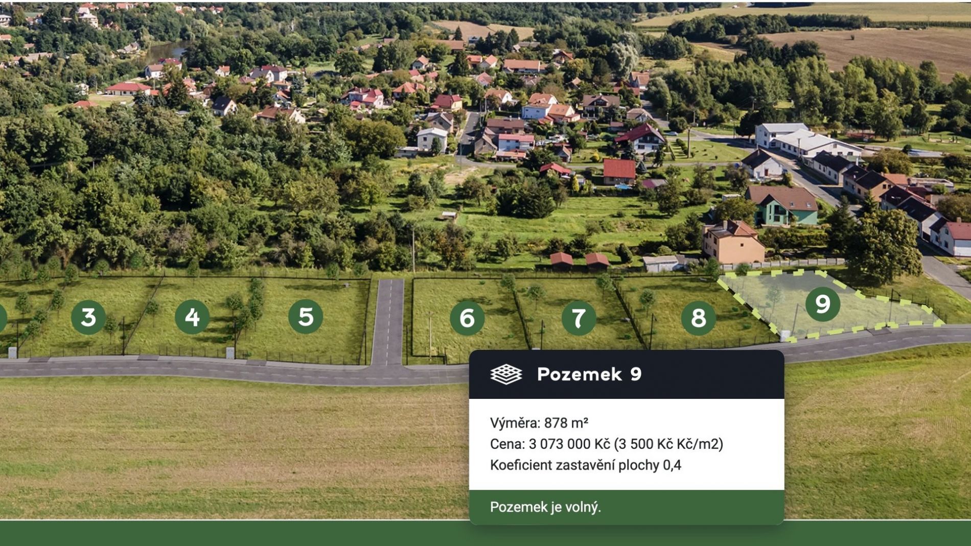 Prodej stavebního pozemku, 878 m2, Týnec nad Labem, obrázek č. 1