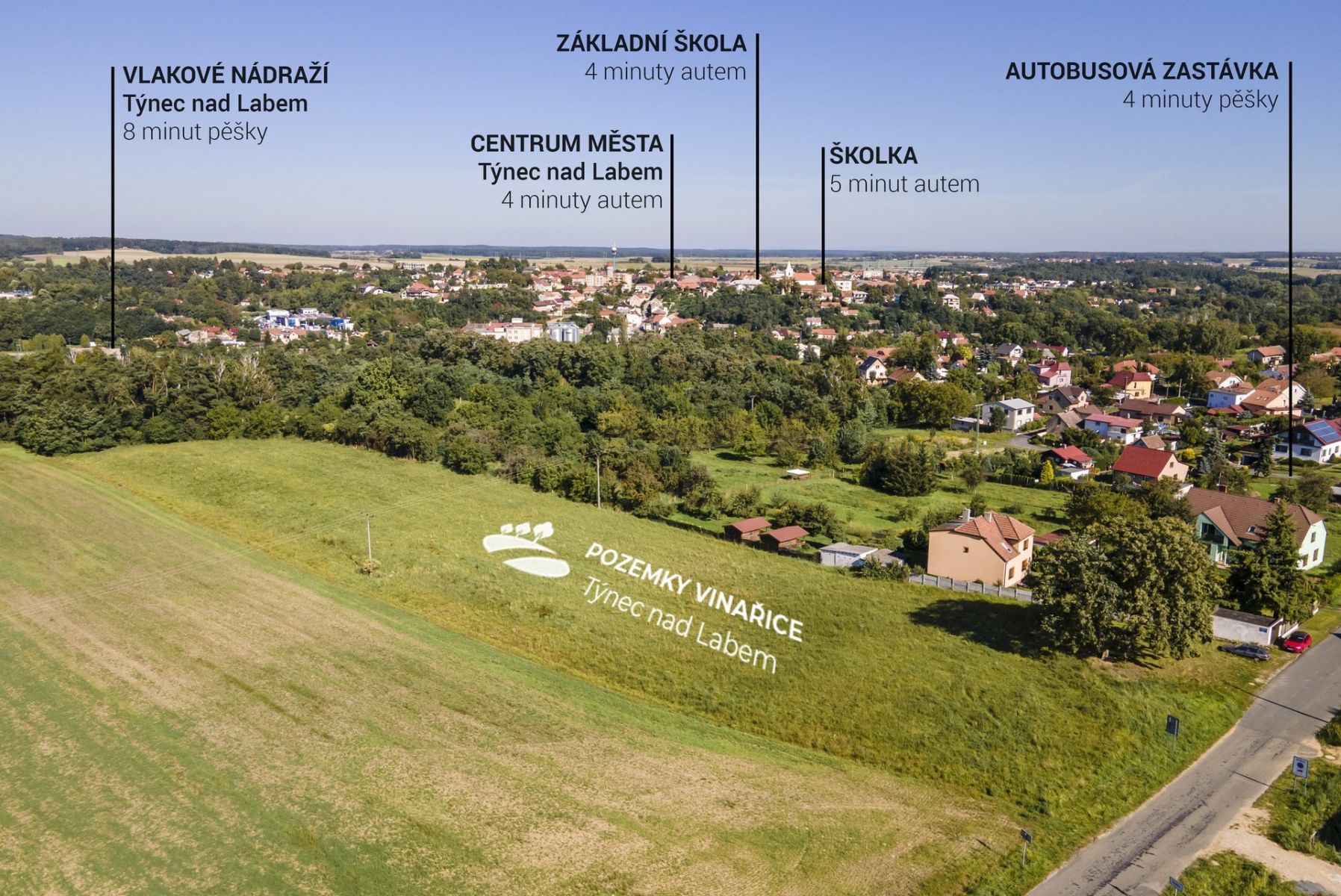 Prodej stavebního pozemku, 878 m2, Týnec nad Labem, obrázek č. 3