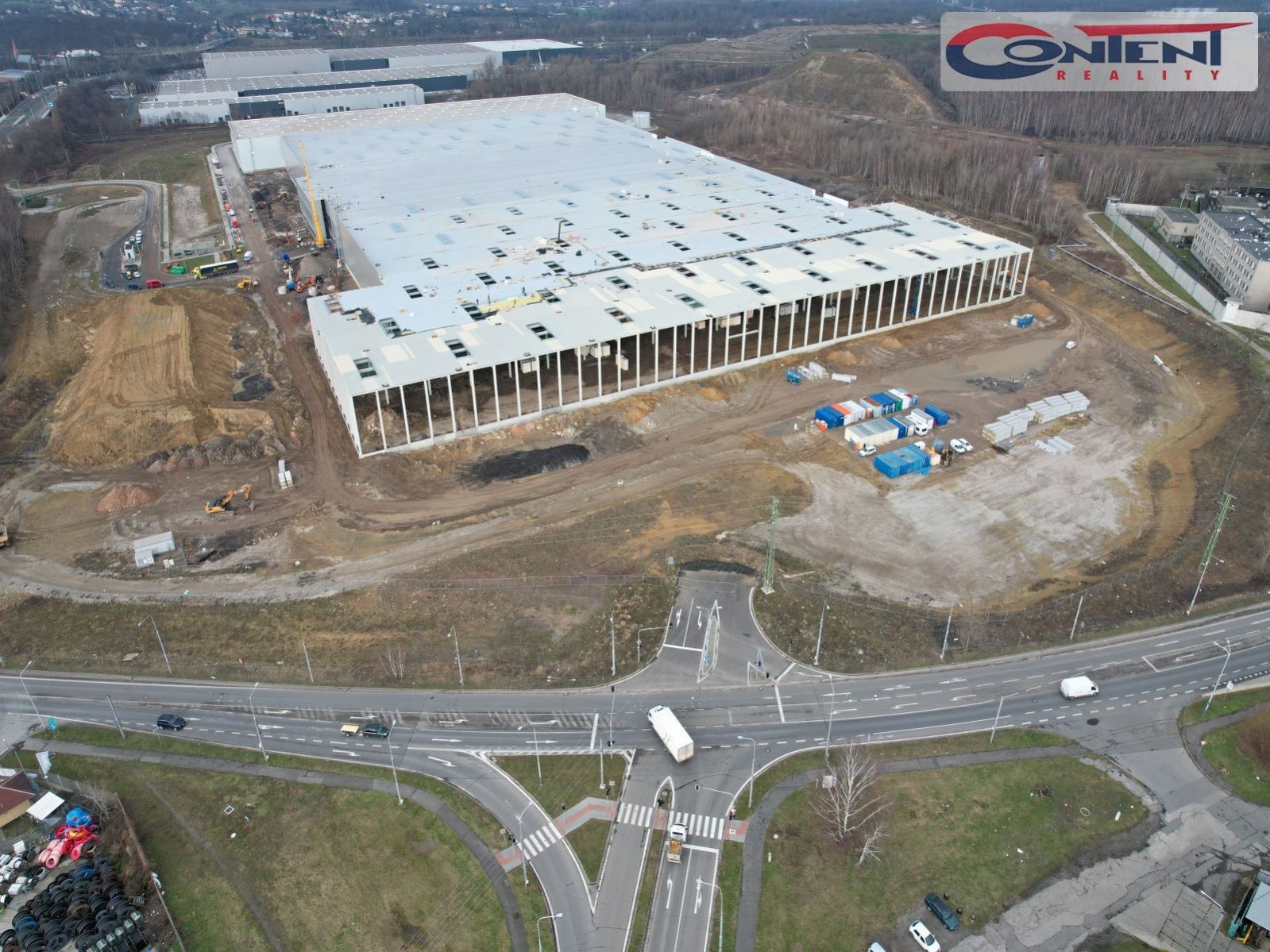 Novostavba, skladové, výrobní prostory  36.000 m, Ostrava, Hrušov, D1