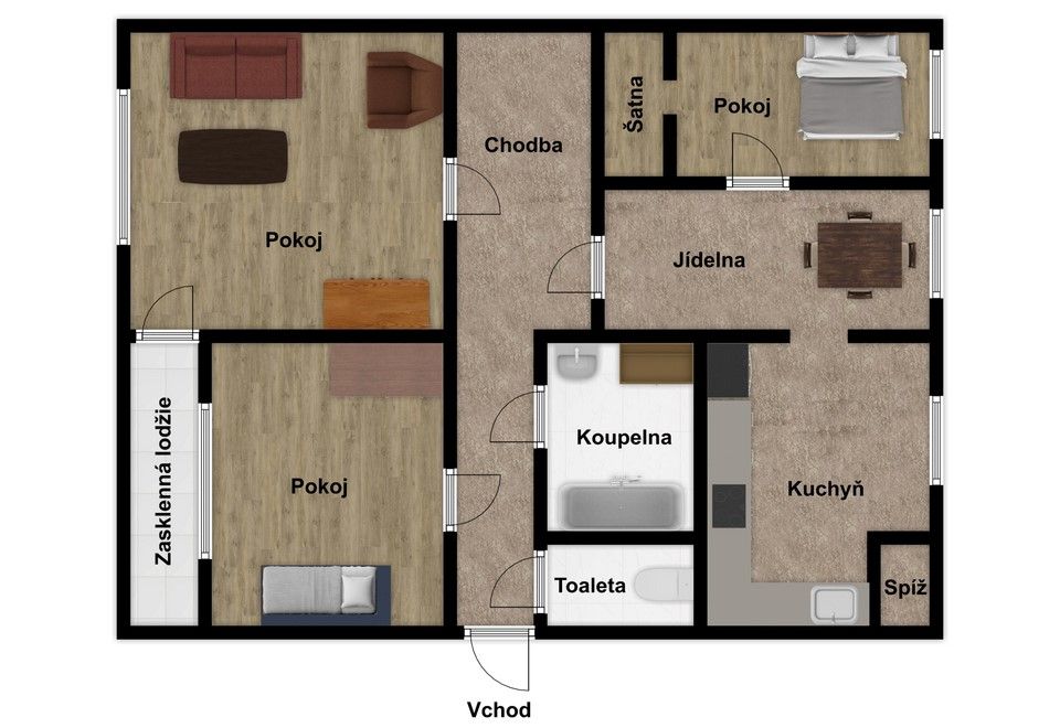 Prodej velmi pěkného udržovaného bytu 3+ 1  / 78 m2/ v Novém Kníně, Sídliště 426, obrázek č. 3